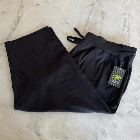 Athletic Works Women's Plus Core Knit Capri NWT XXXL 22 Black Soot - Picture 1 of 12